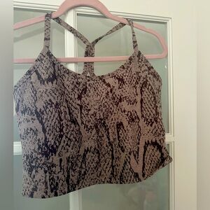 Beyond Yoga snake print crop top